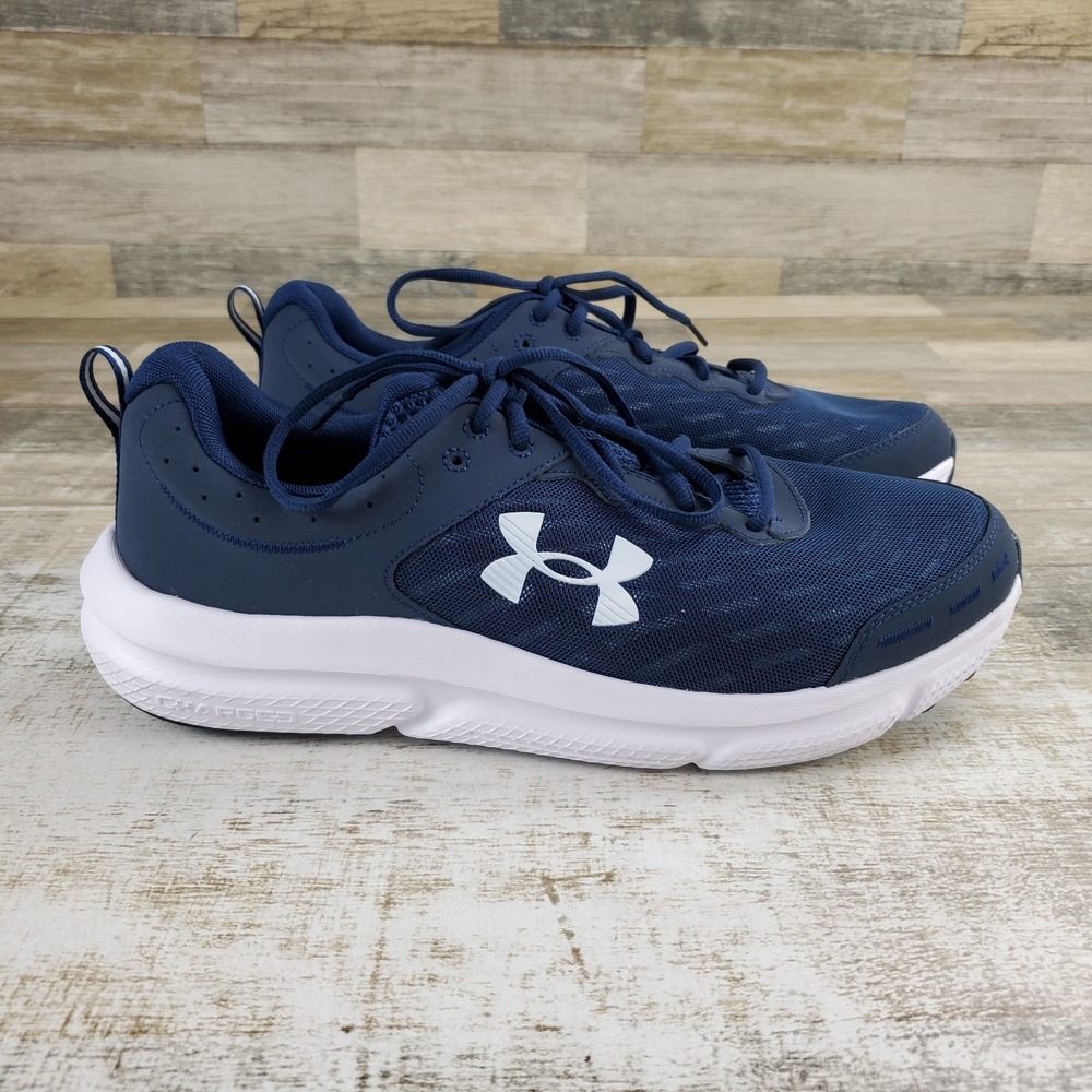 Under Armour Charged Assert 10 Mens Running Shoes Sz 13 4E Blue Lace Up Sneakers